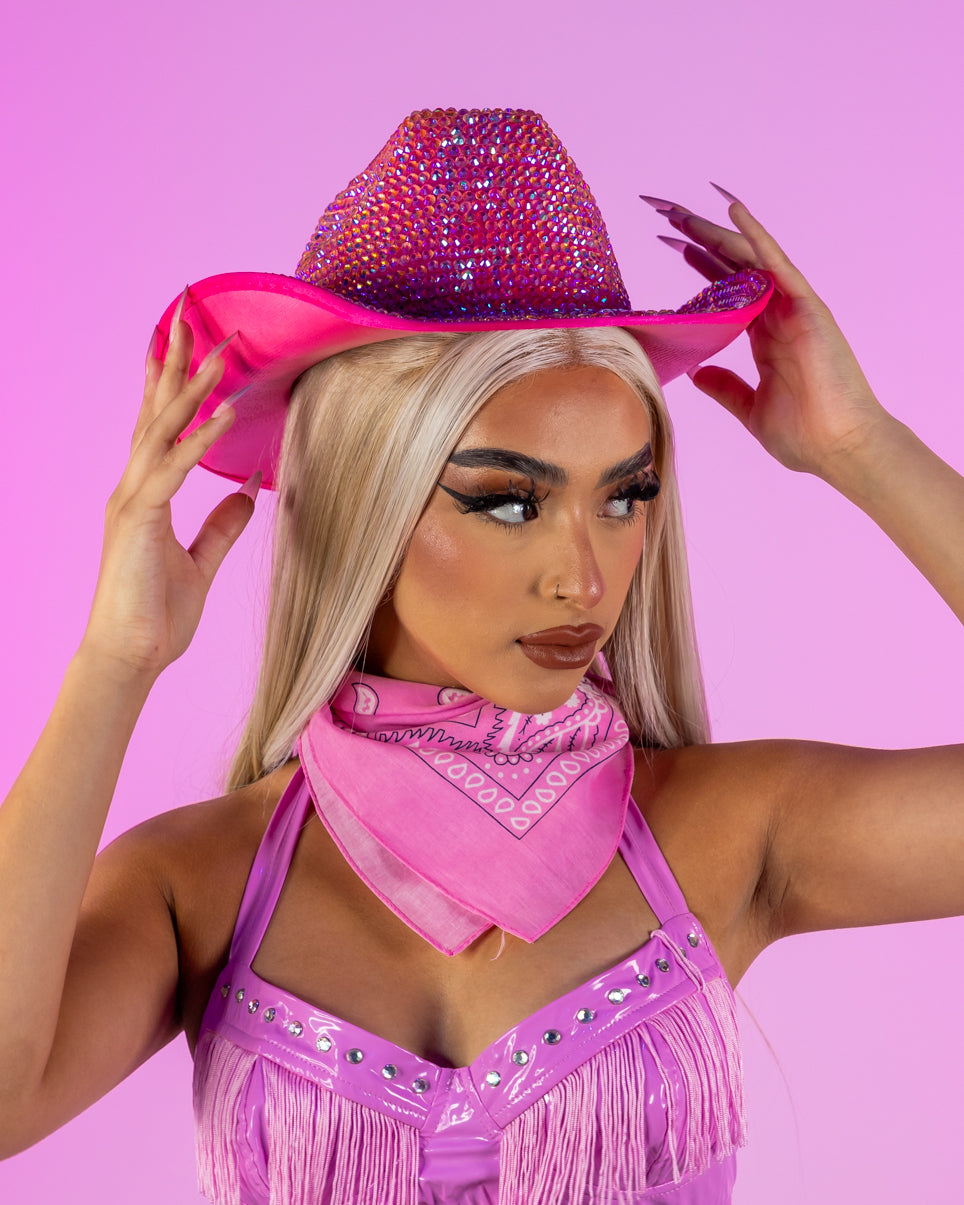 Pink Rhinestone Cowgirl Hat – Rave Wonderland