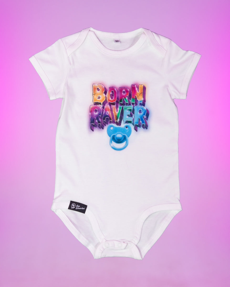 Rainbow Melting Born Raver Baby Onsie