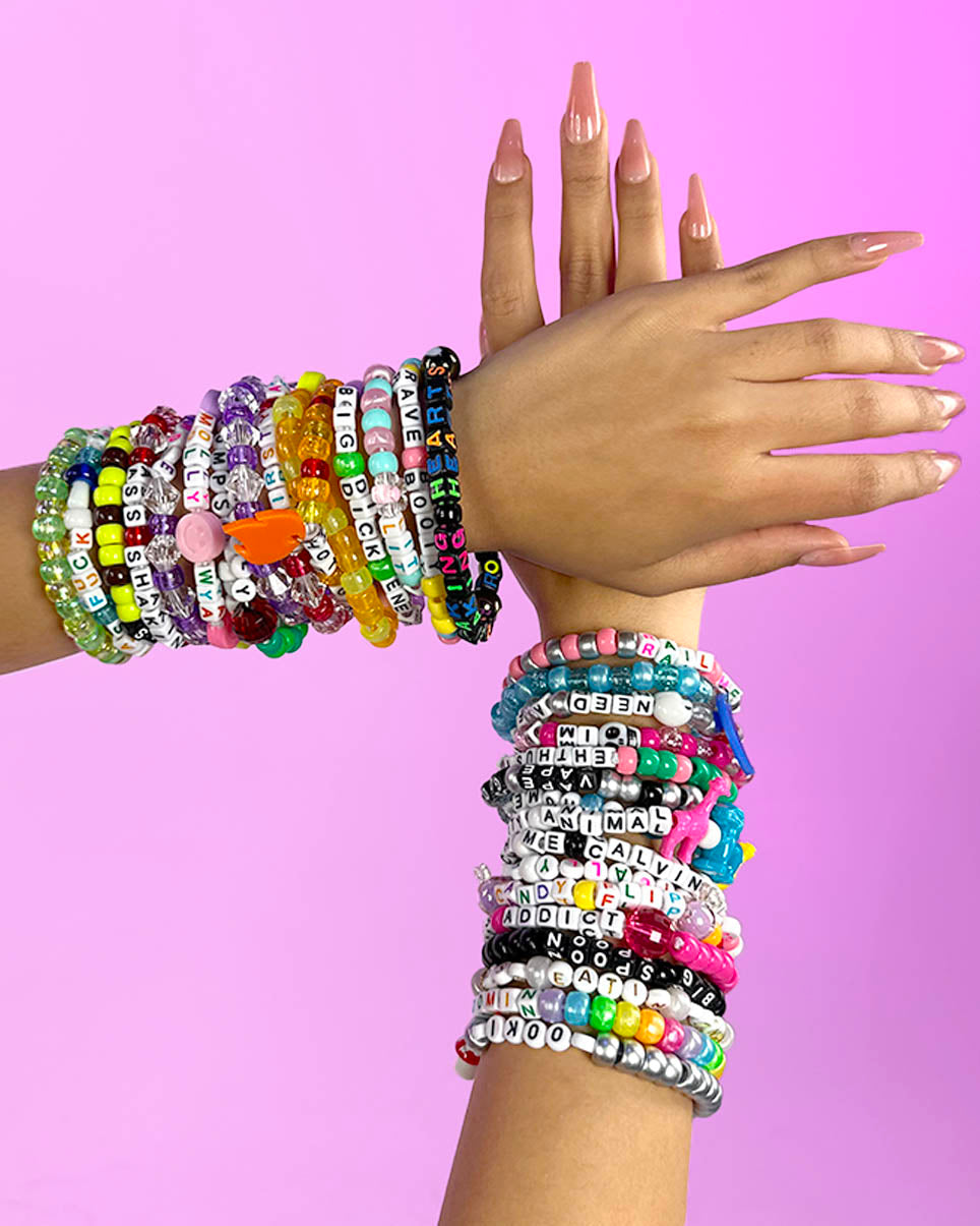 Party Hard 12pc Pre-Made Kandi Bracelets – Rave Wonderland