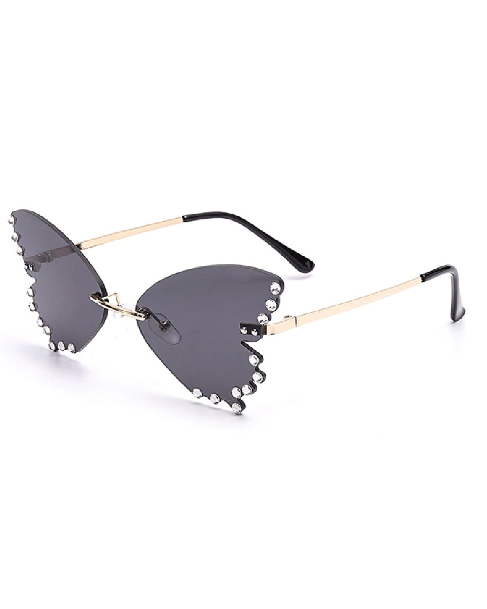 Diamond Butterflies Color Sunglasses - Rave Wonderland