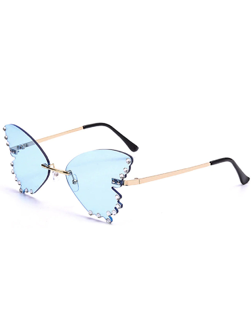 Diamond Butterflies Color Sunglasses - Rave Wonderland