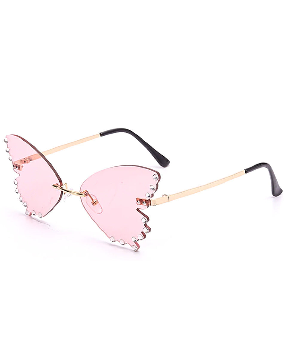 Diamond Butterflies Color Sunglasses - Rave Wonderland
