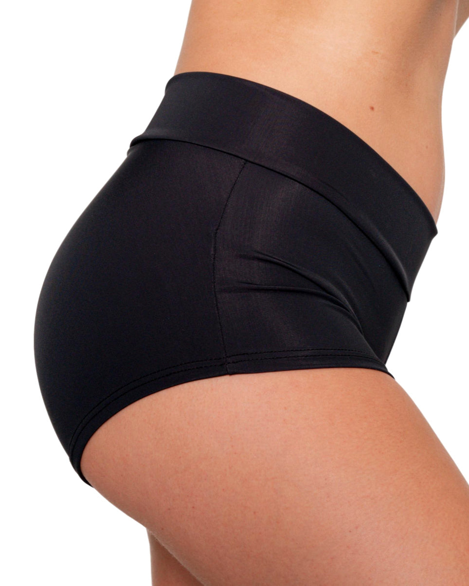 Black Scrunch Back Booty Shorts - Rave Wonderland