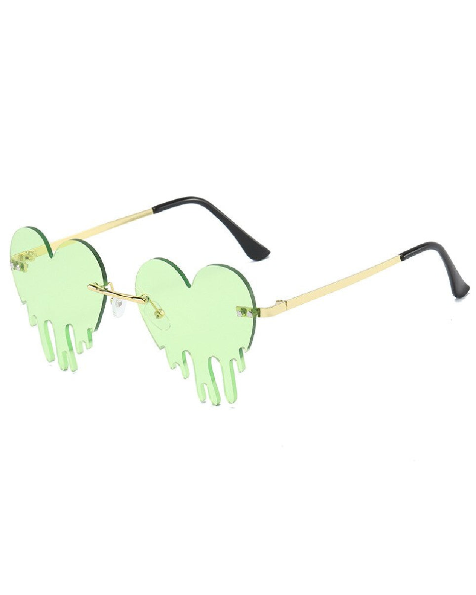 Heart Drip Sunglasses - Rave Wonderland
