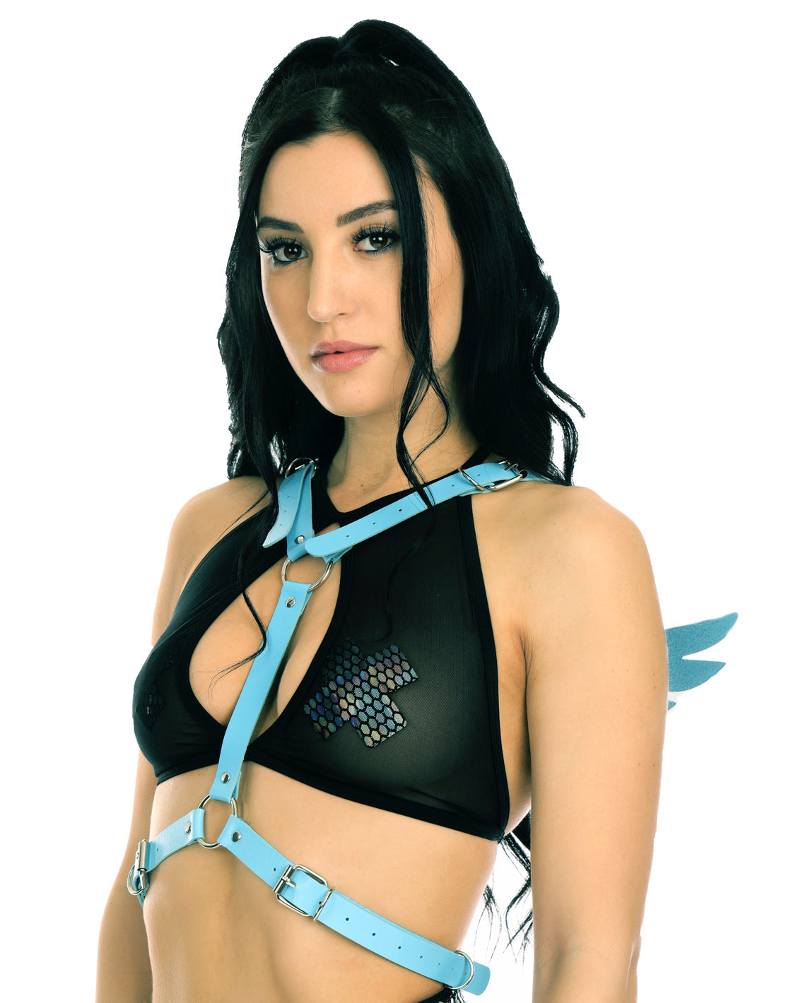 Heaven Sent Faux Leather Wings Harness - Rave Wonderland