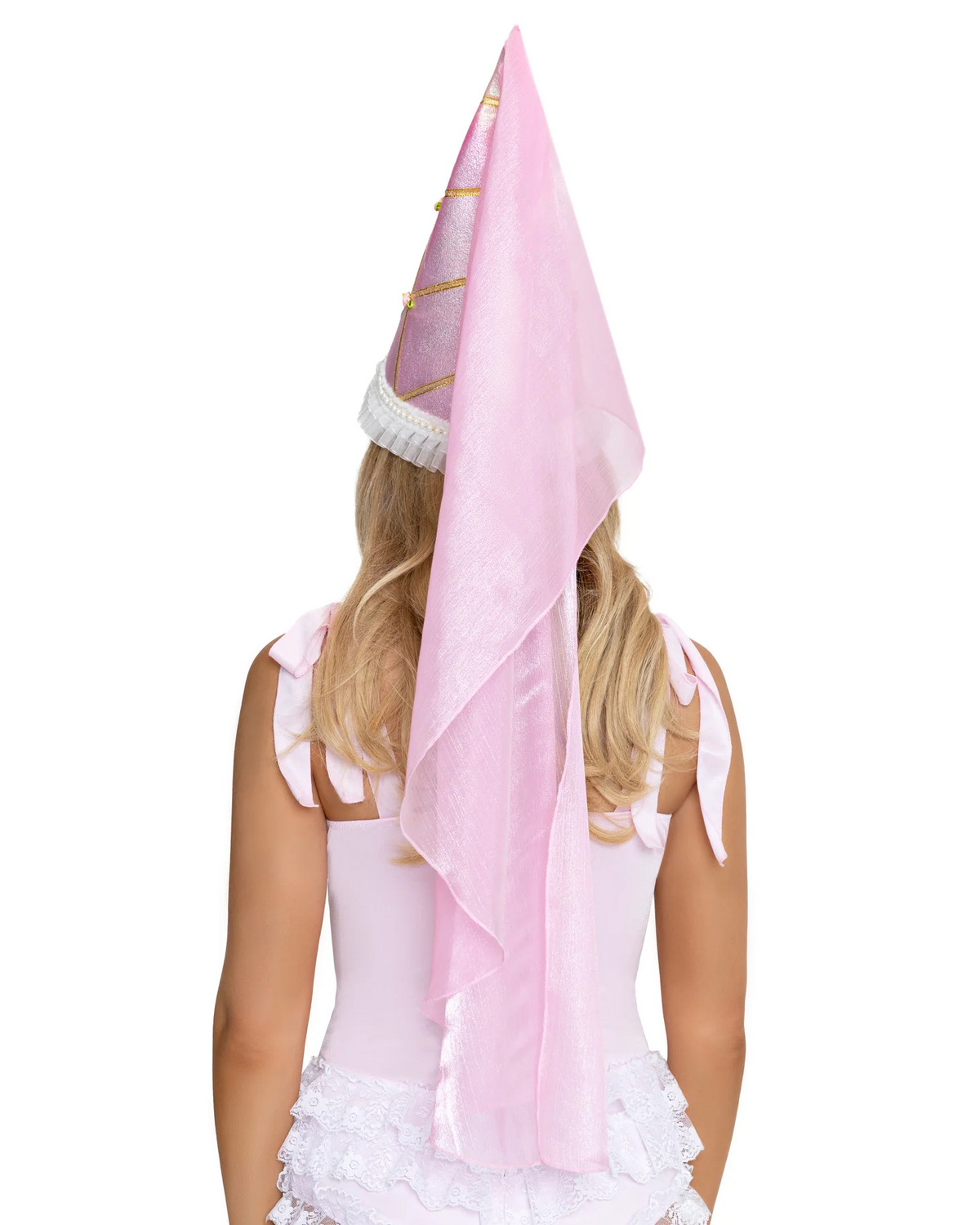 Medieval Hennin Pink Women's Hat, photo 8