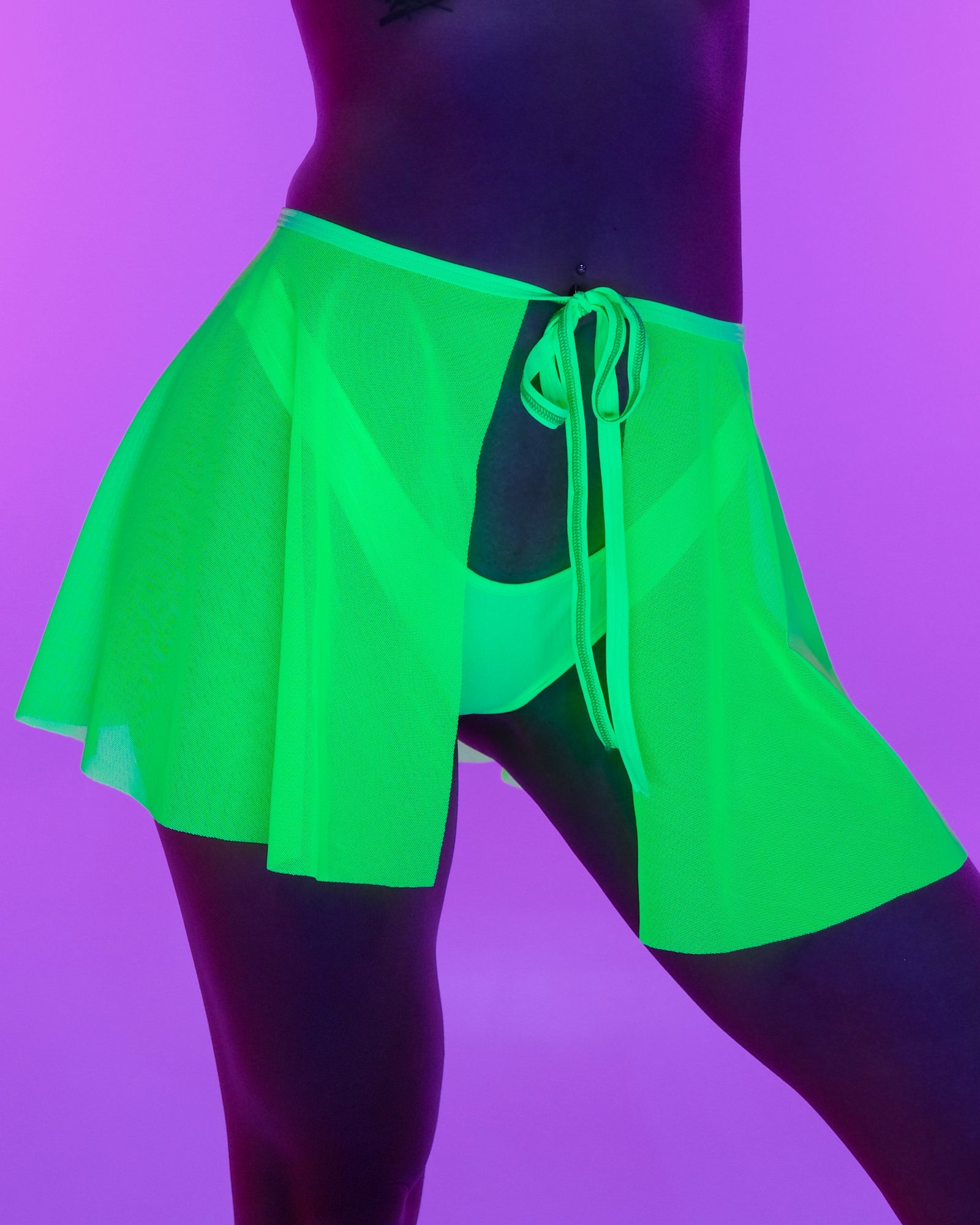 Spin Me Round Mesh Tie Skirt - Rave Wonderland