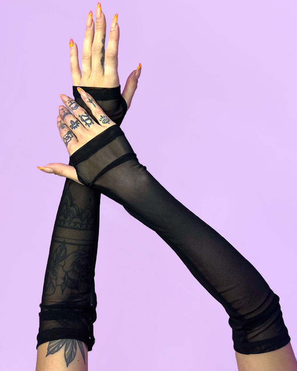 Y2K Doll Sheer Arm Sleeves – Rave Wonderland