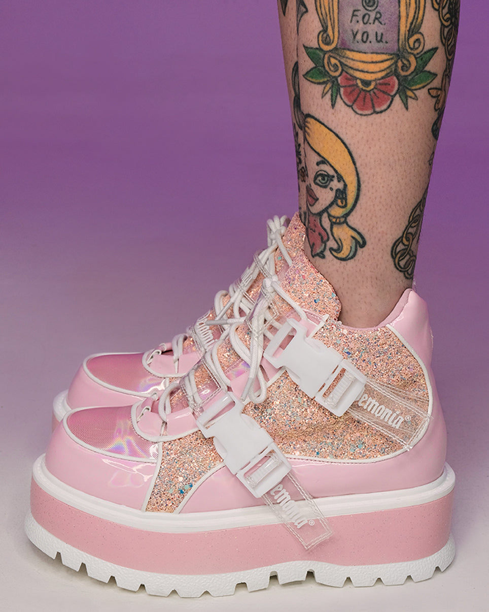 Demonia pink shoes Clearance