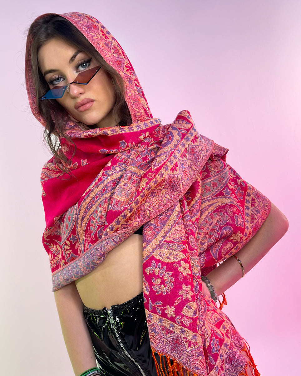 Classic Paisley Pashmina Scarf Purple | Rave Wonderland | Outfits Rave | Festival Outfits | Rave Clothes