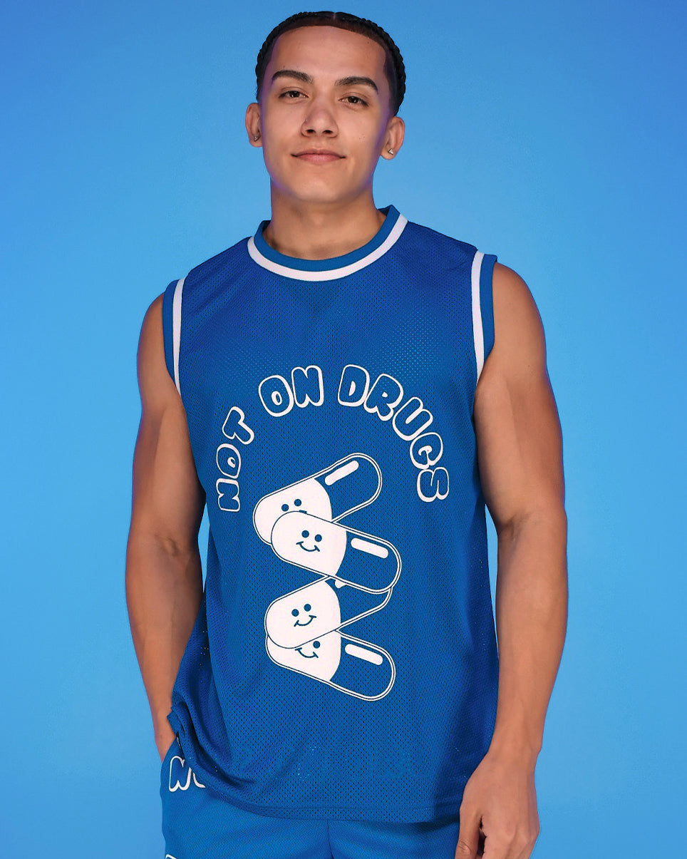 Not on Drugs Basketball Jersey