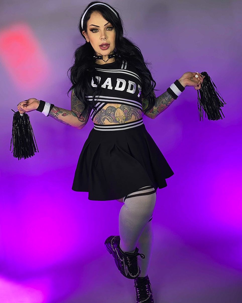 6pc Daddy's Girl Cheerleader Costume - Rave Wonderland