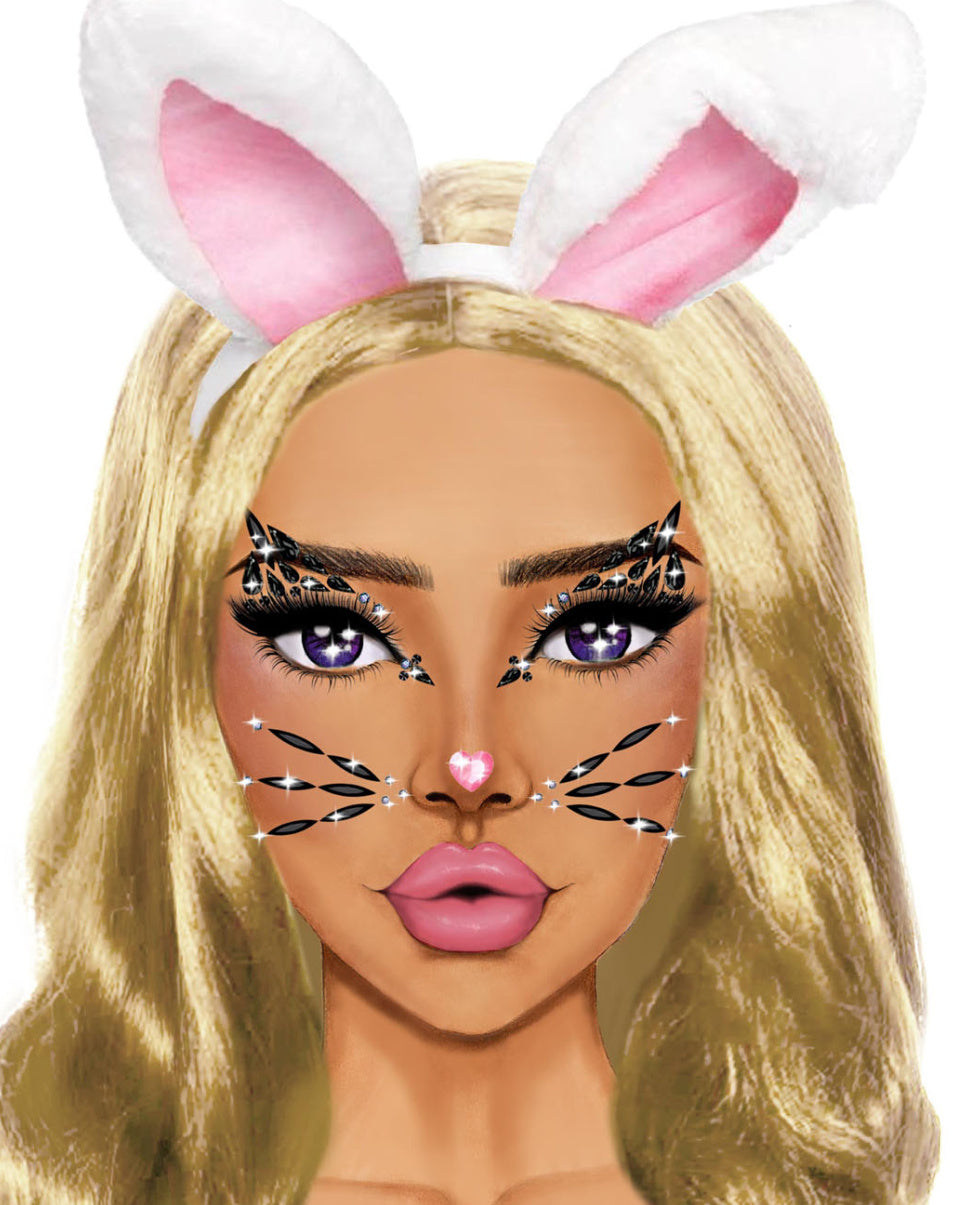 Kitty Bunny Face Jewels - Rave Wonderland