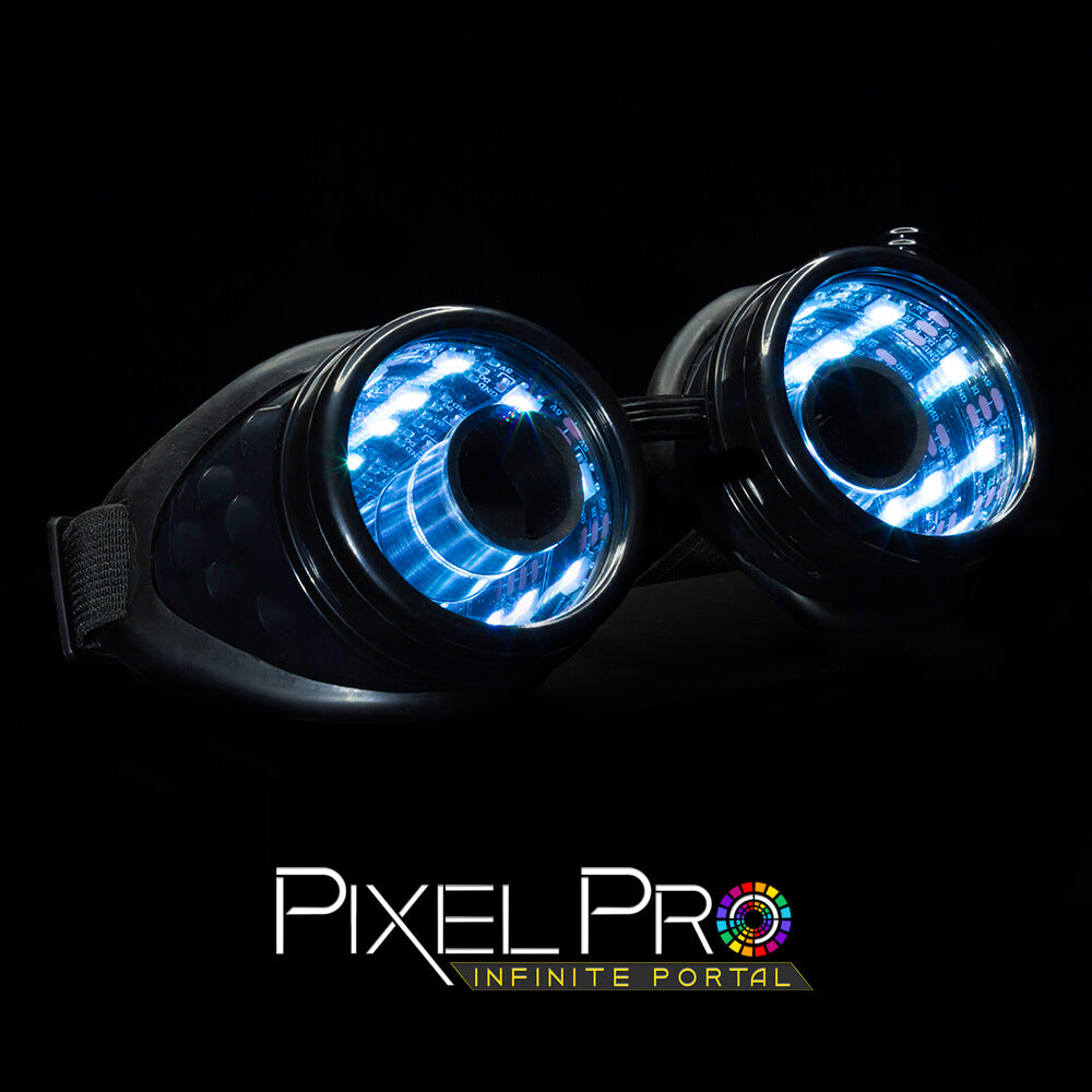 GloFX Pixel Pro Infinite Portal Goggles - Rave Wonderland