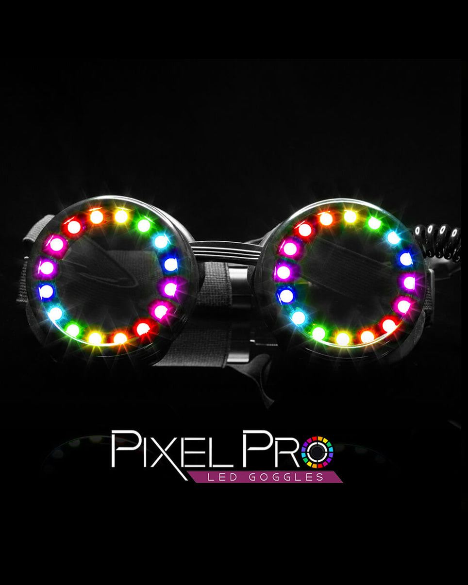 GloFX Pixel Pro LED Goggles - Rave Wonderland