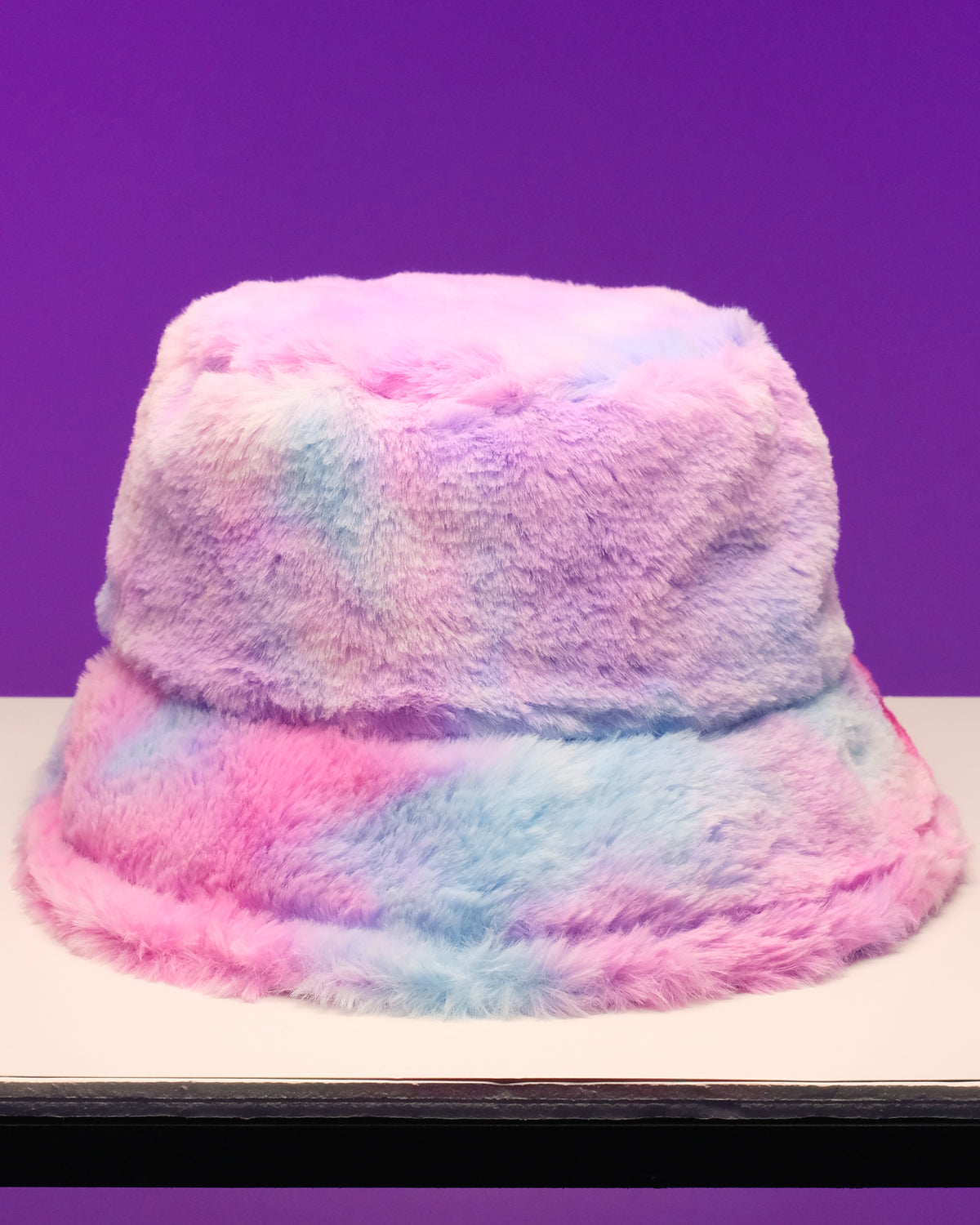 Tie Dye Plush Furry Bucket Hat - Rave Wonderland