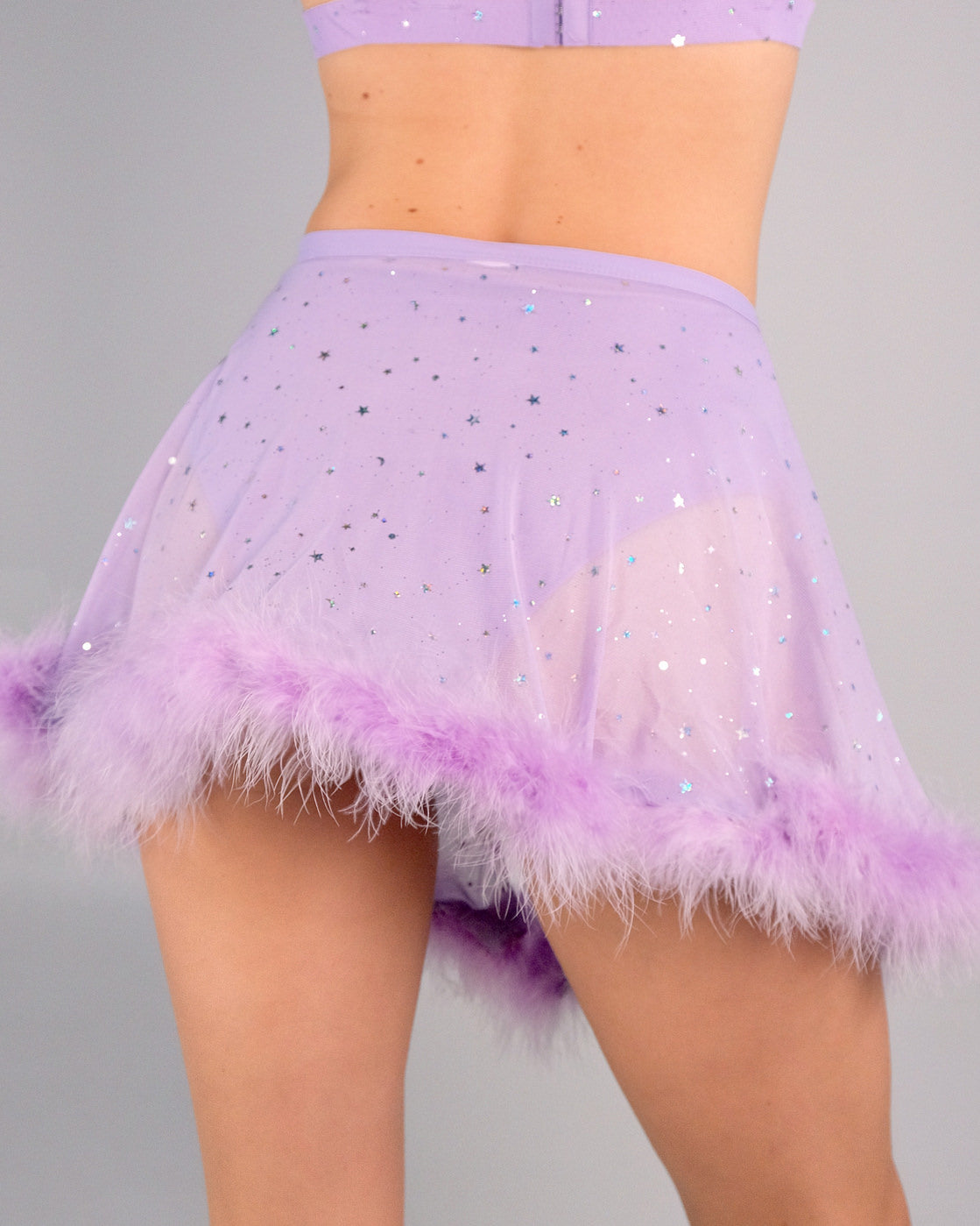 Bubble-icious Sheer Fur Skirt