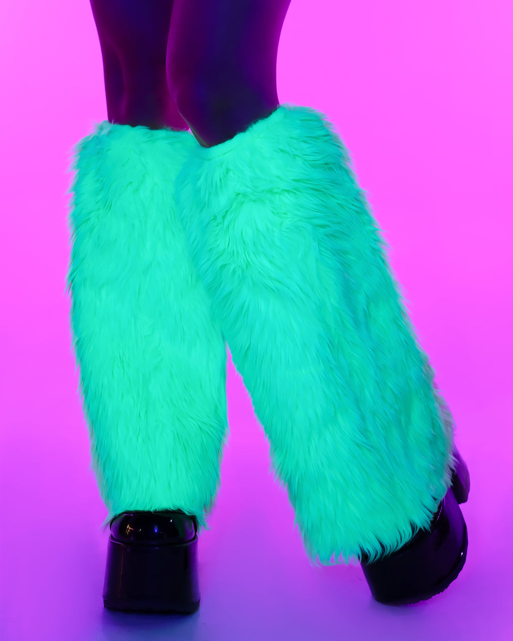 Solid Fluffy Leg Warmers Rave Wonderland