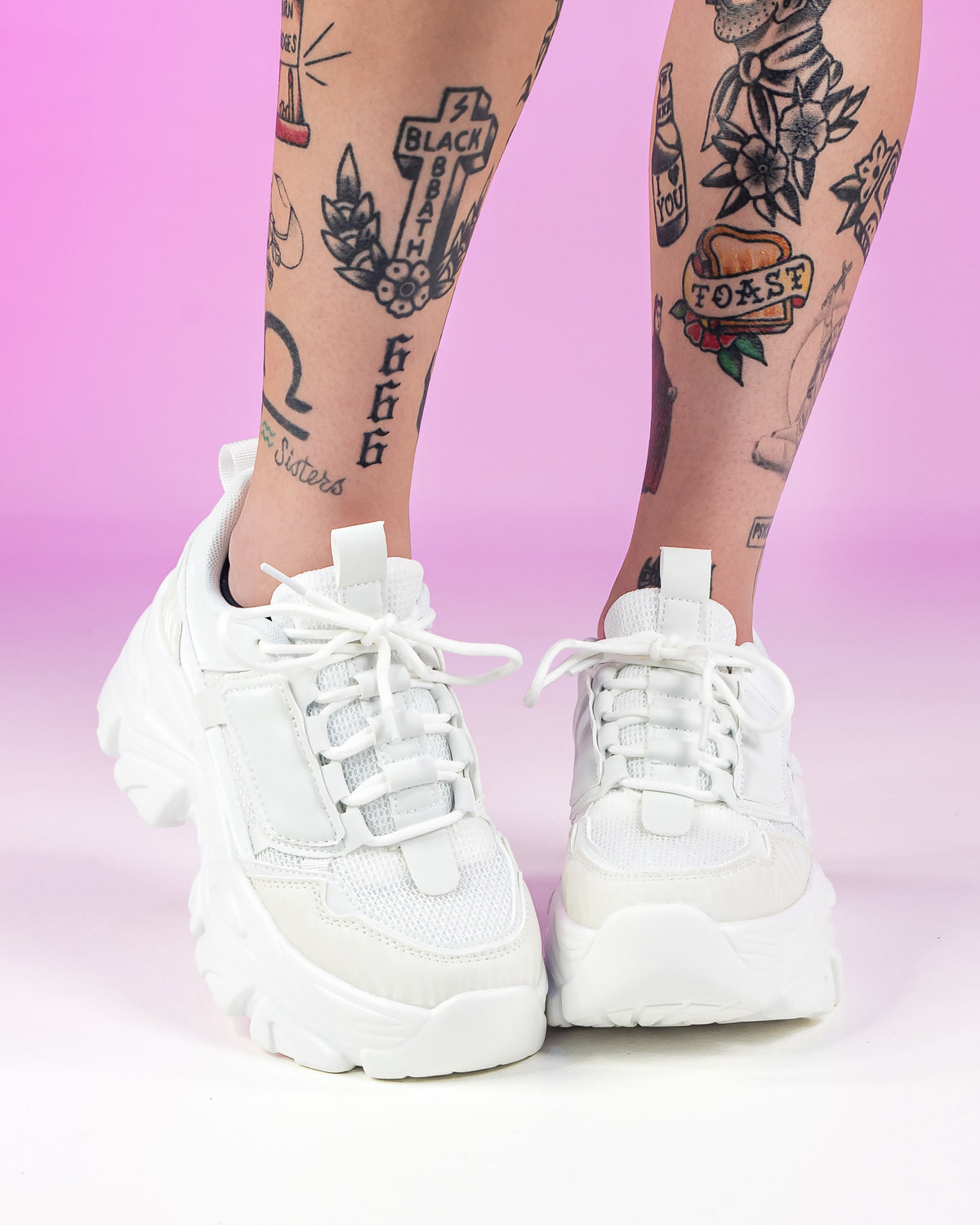 White All That Platform Sneakers