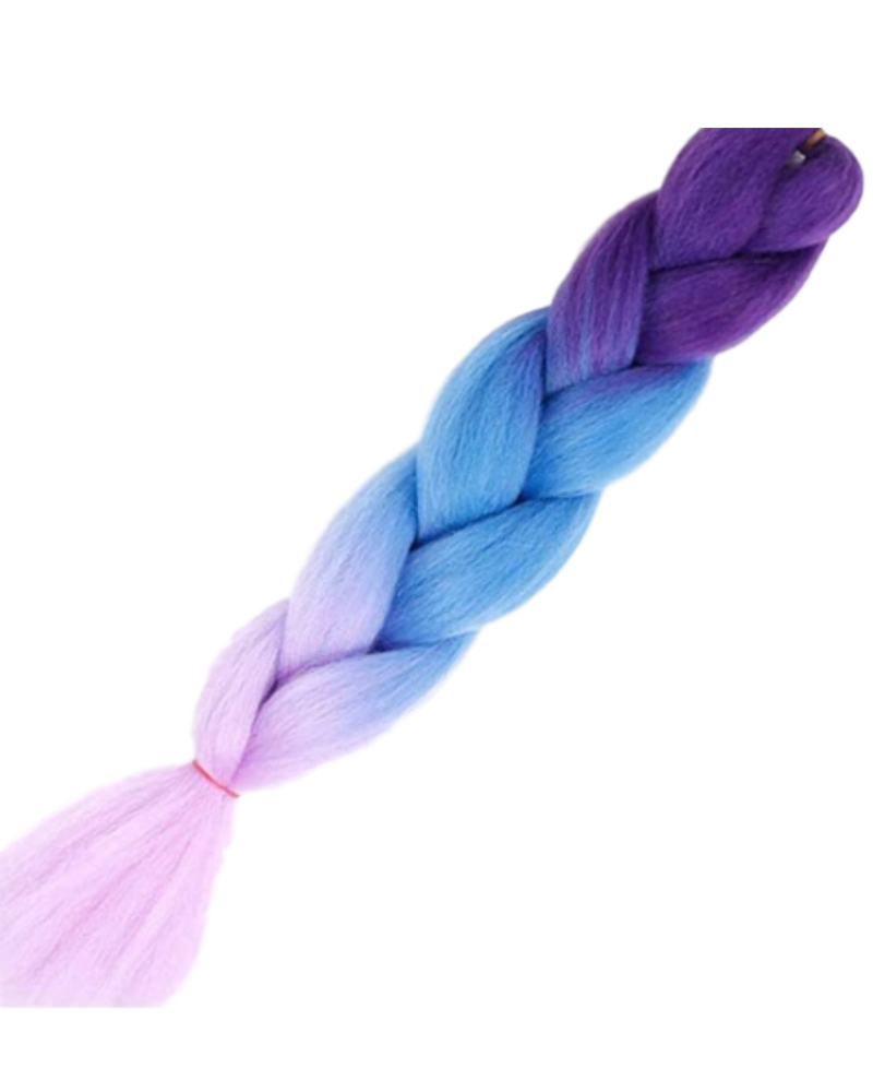 Ombre Purple/Blue/Lilac Braiding Hair Extensions - Rave Wonderland