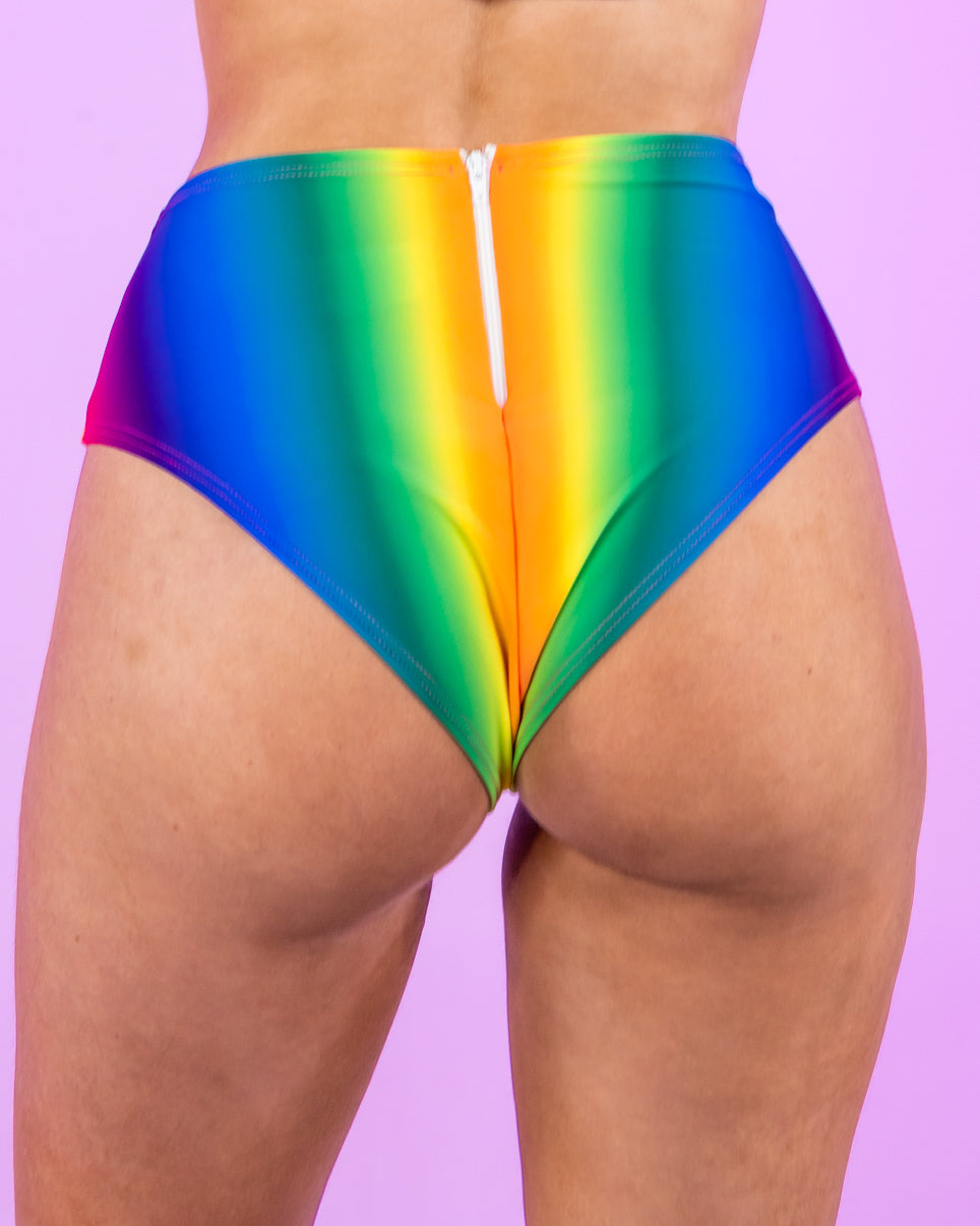 Rainbows In The Sky High-Waist Shorts