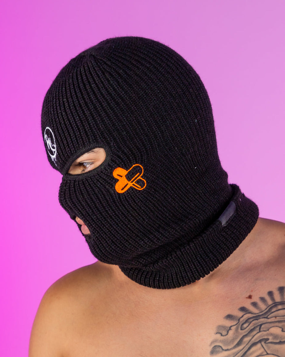 Black Savage Raver Red Pill Ski Mask – Rave Wonderland