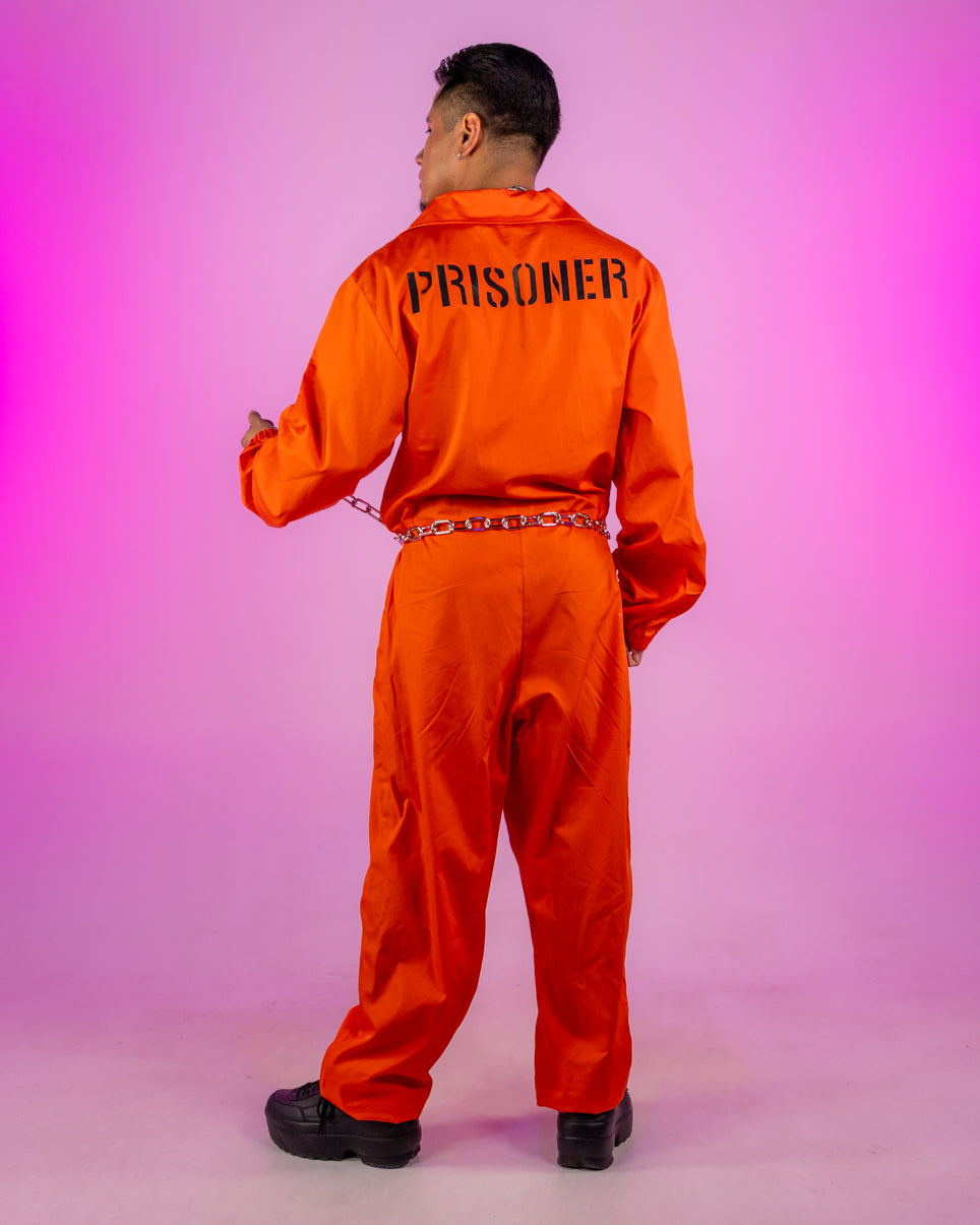3pc Men's Lock It Down Inmate Costume