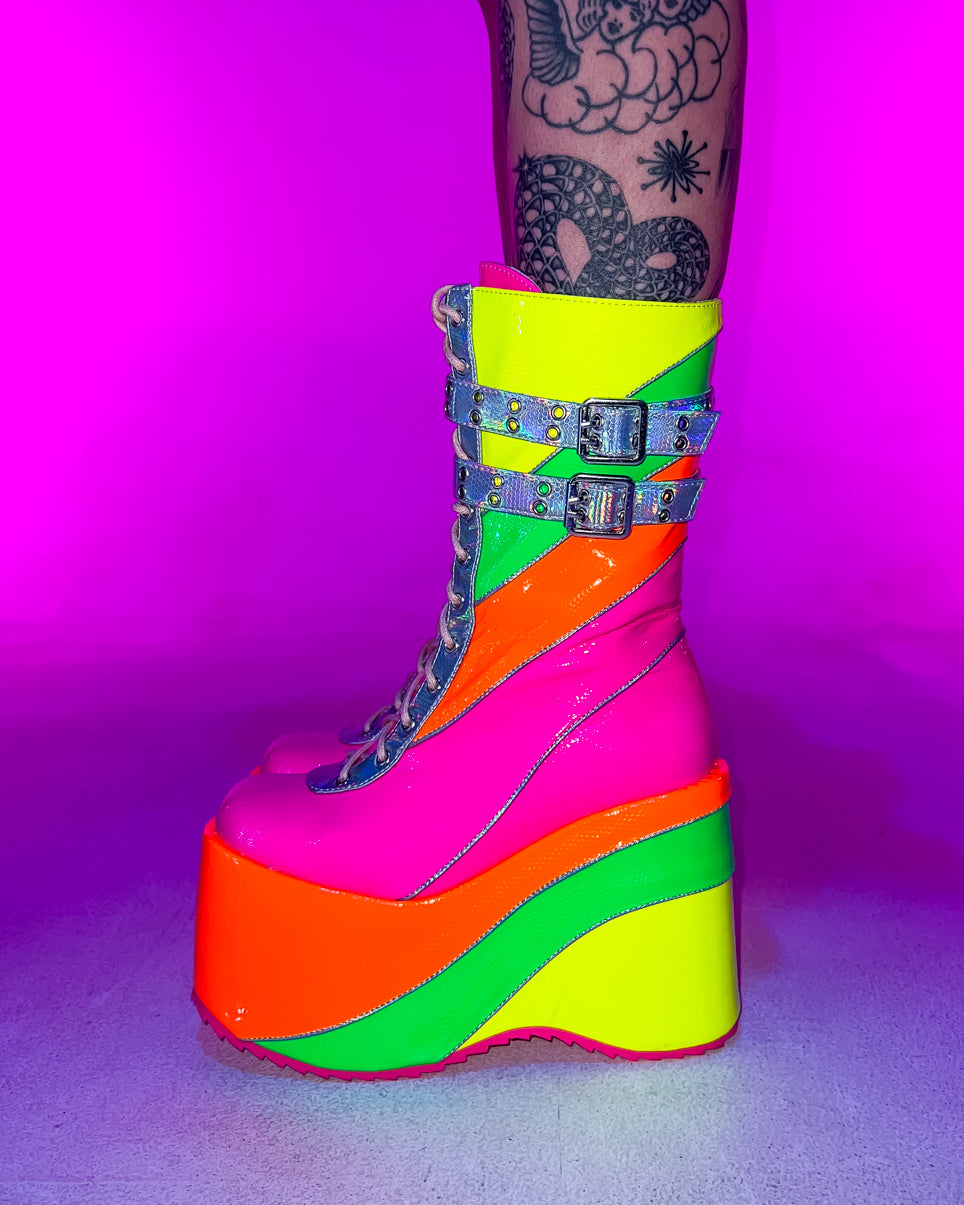 Neon Lites Platform Boots