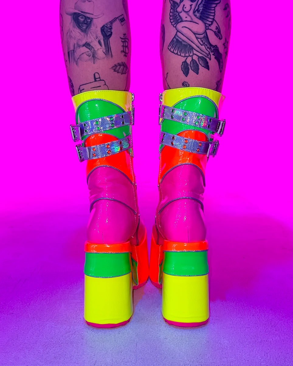 Neon Lites Platform Boots