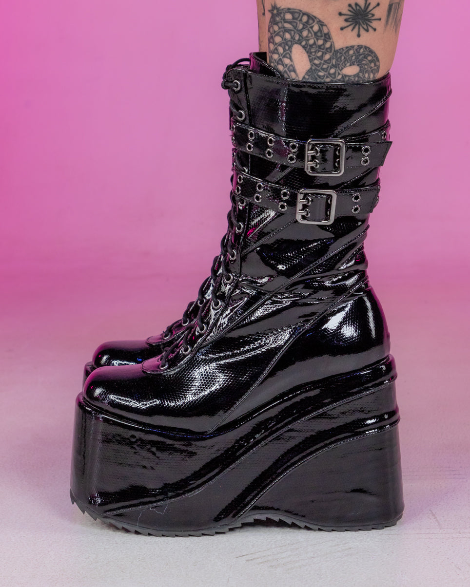 Miss Understood Black Platform Boots