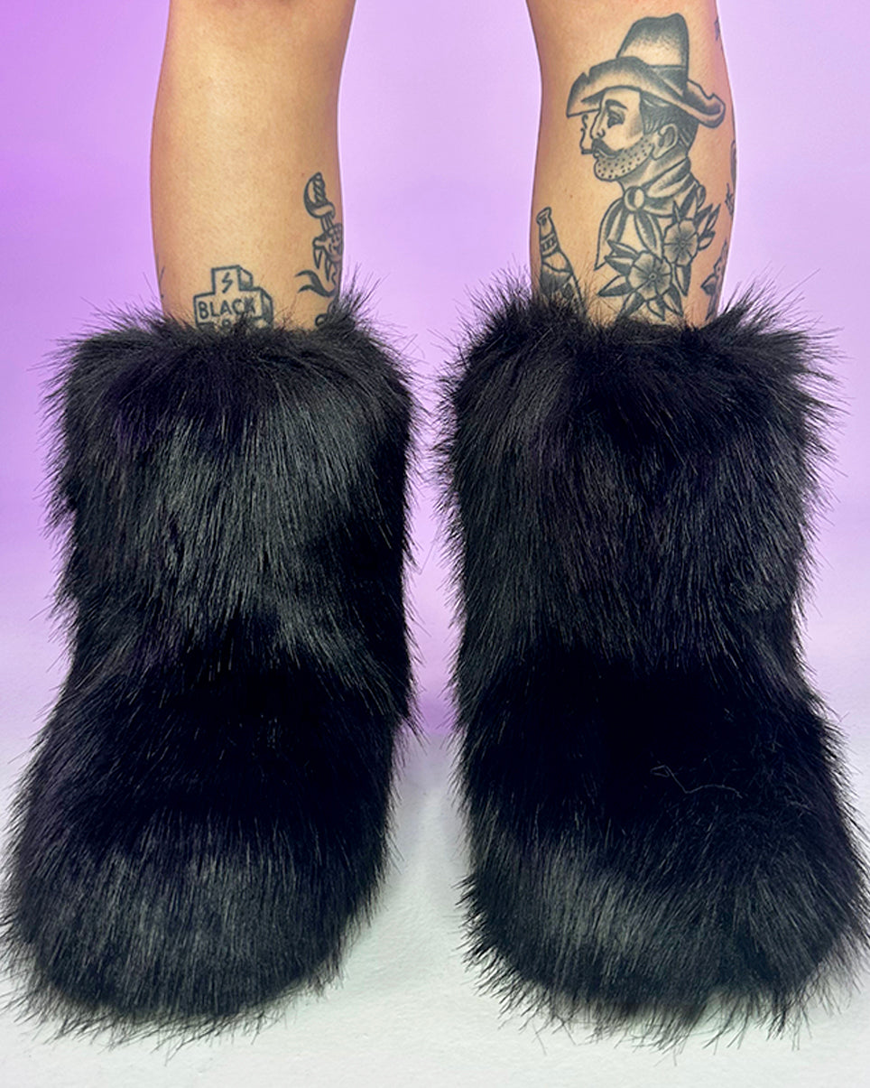 Black Boots With The Fur
