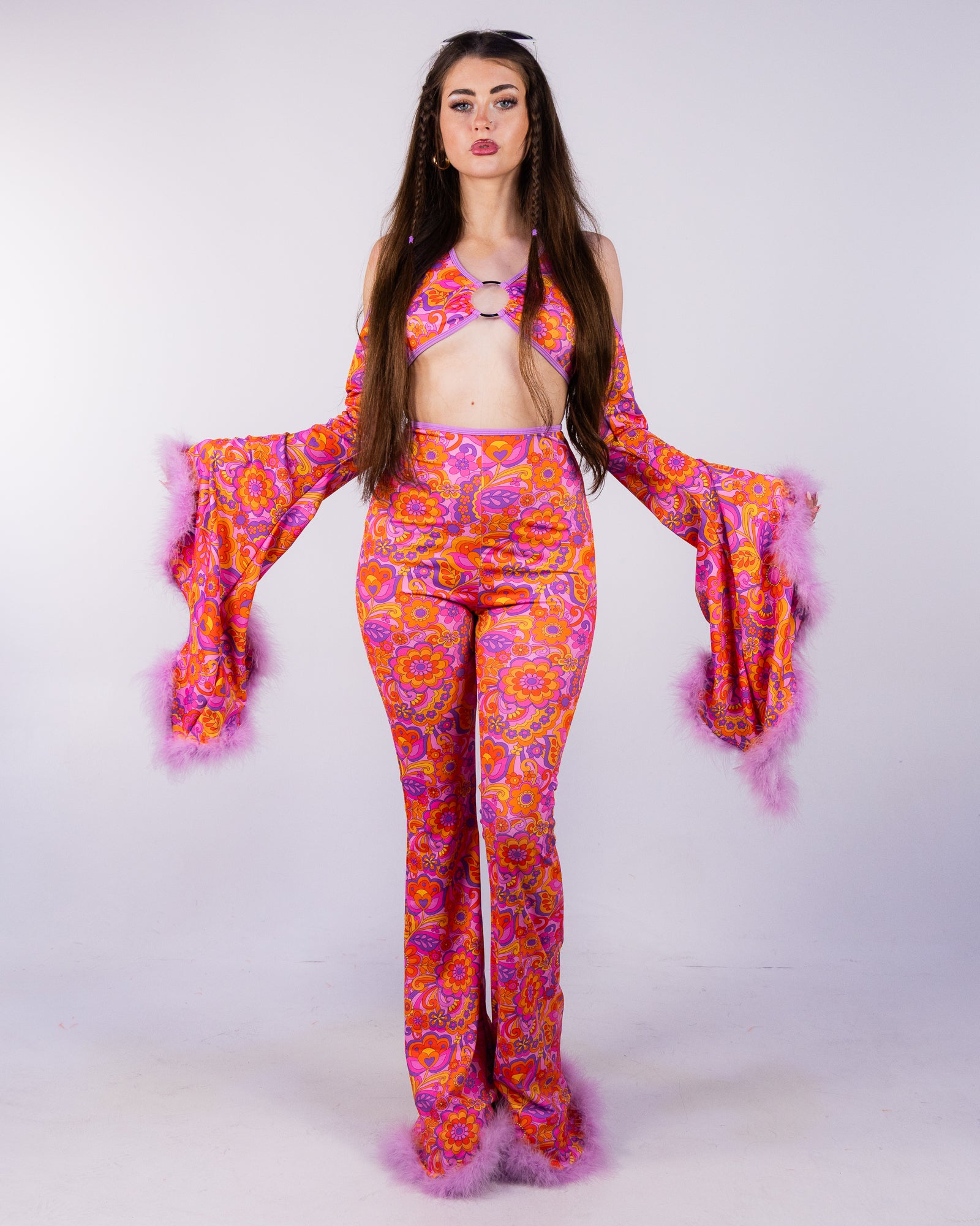 Lavender Paisley Daze Bell Sleeve Halter – Rave Wonderland