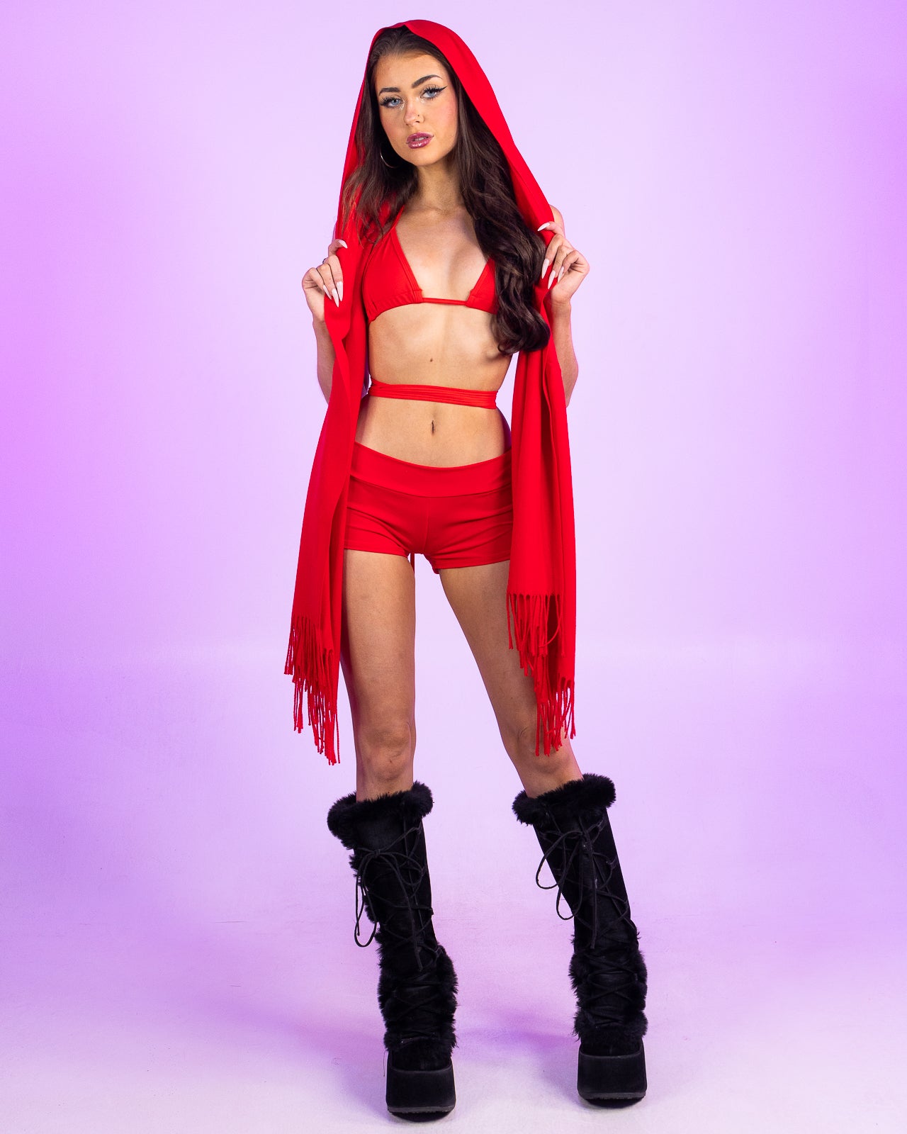 Red Rave Bikini Wrap Top Rave Wonderland