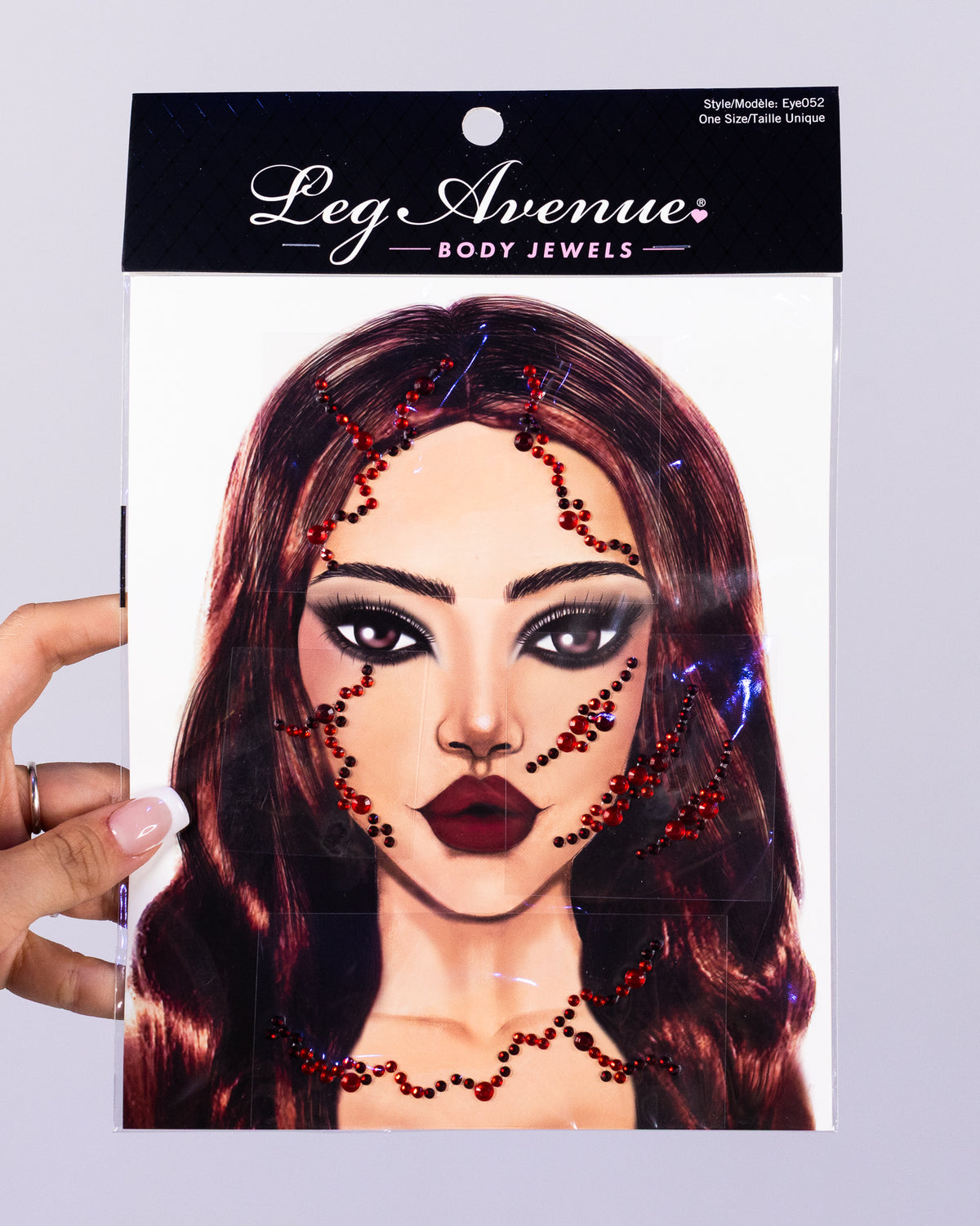 Red Bloody Unisex Rhinestone Face Stickers