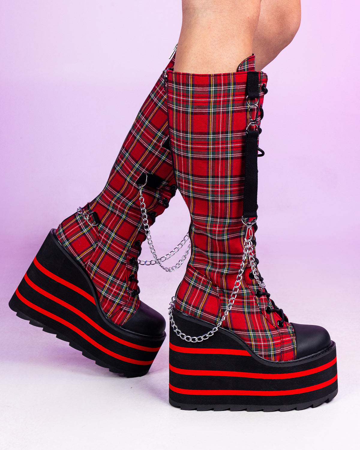 YRU Detention Plaid BNDG Boots – Rave Wonderland