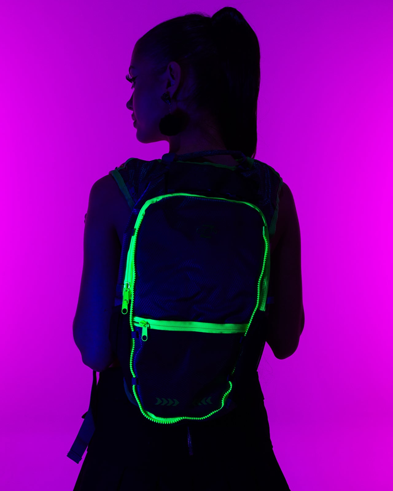 Raverunner Radiant Neon Gunmetal Backpack – Rave Wonderland