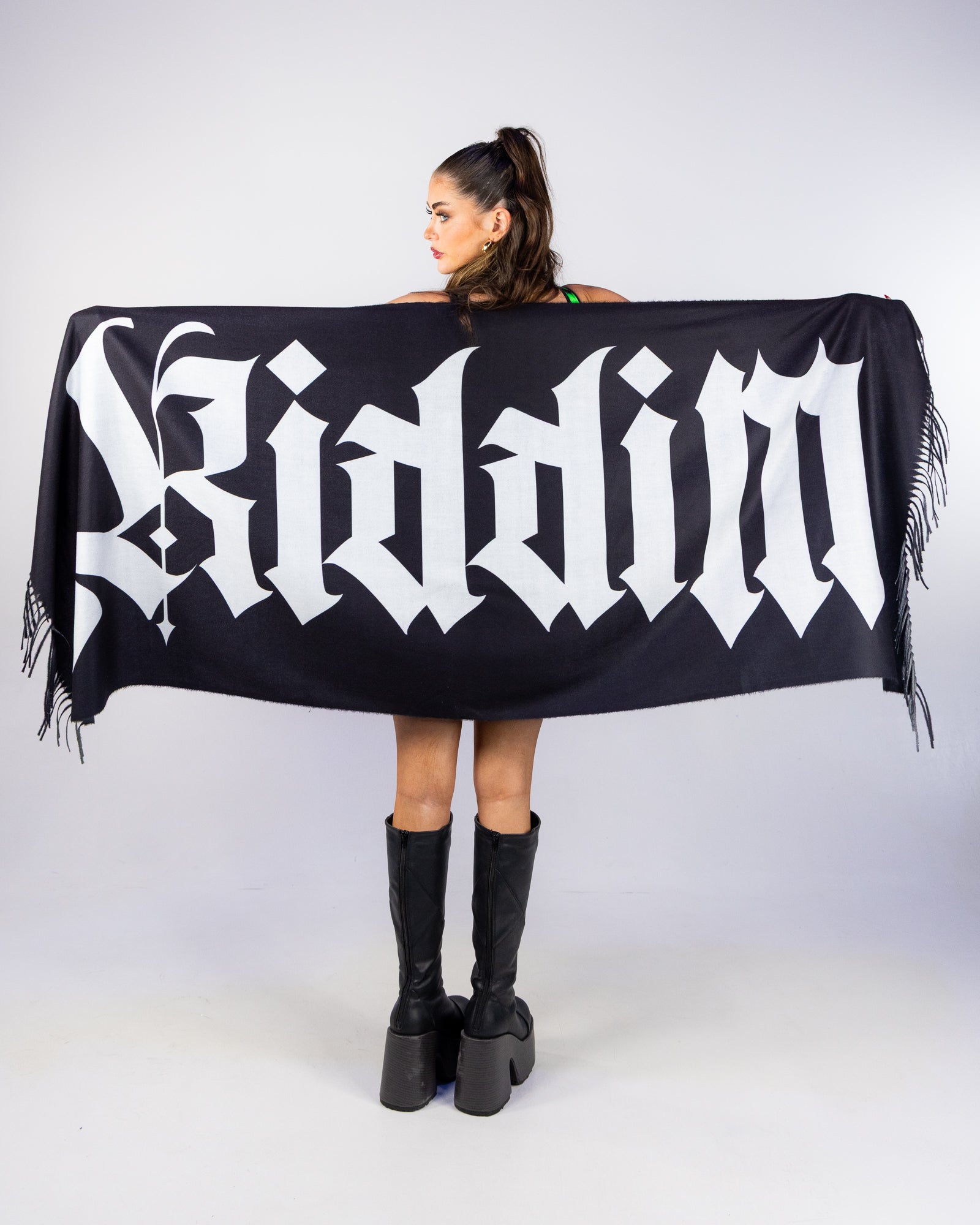 Riddim Unisex Black Pashmina – Rave Wonderland