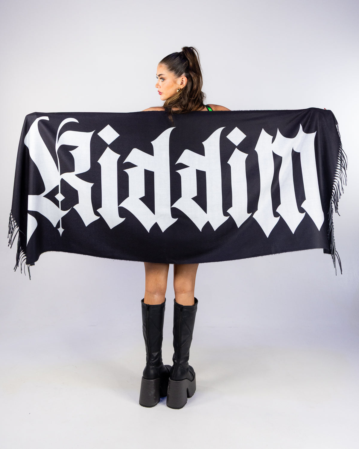 Riddim Unisex Black Pashmina
