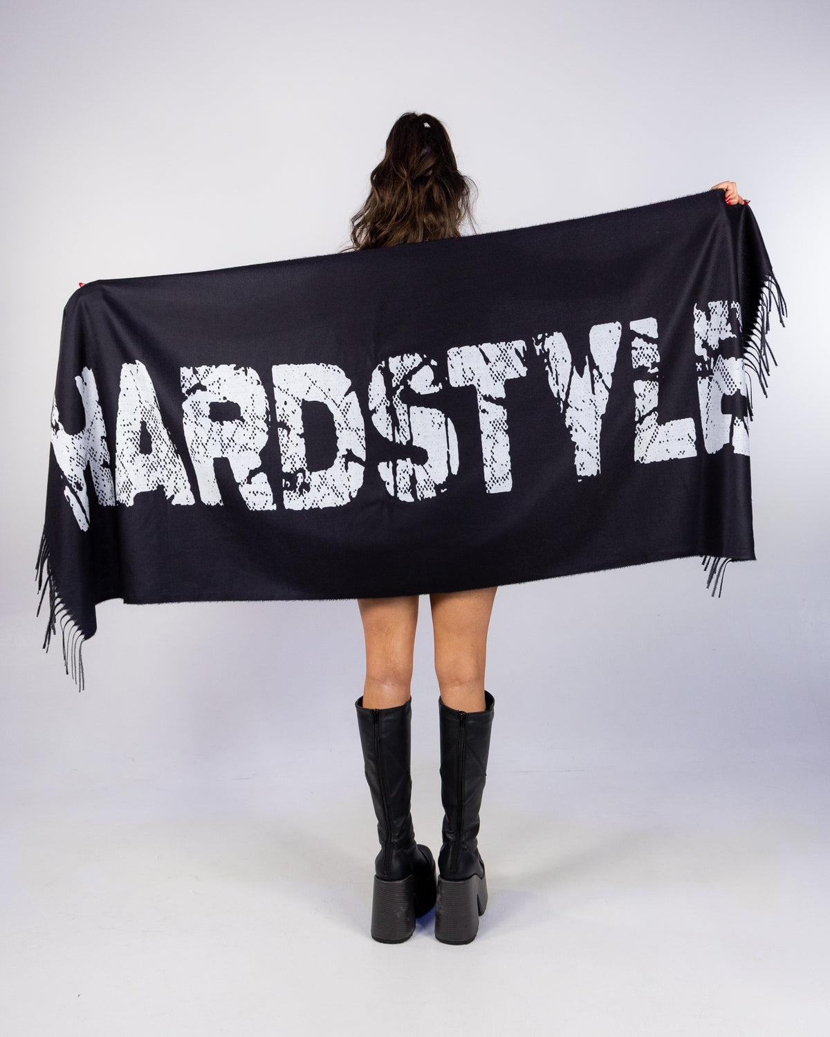 Hardstyle Unisex Black Pashmina