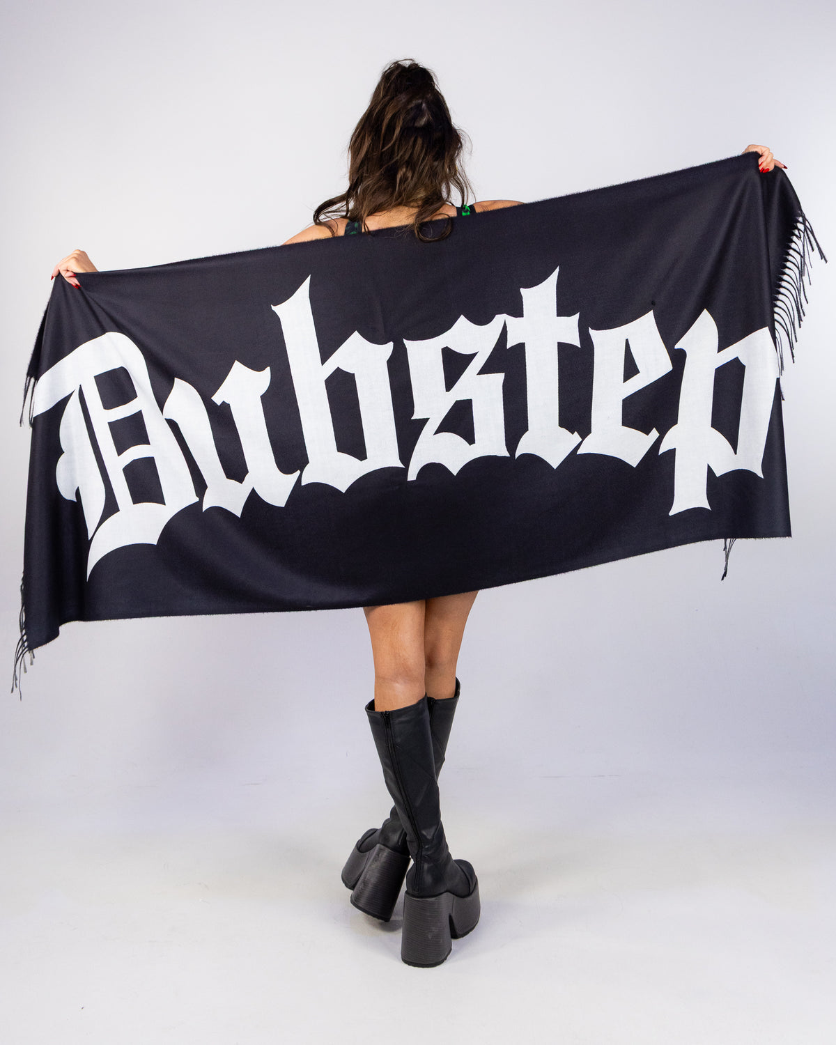 Dubstep Unisex Black Pashmina