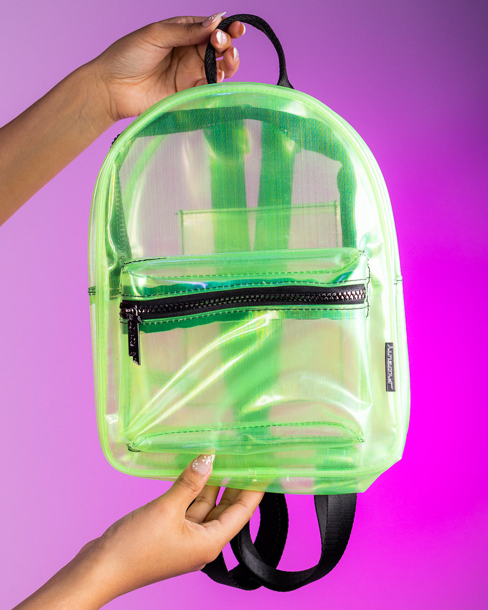 Clear Bubble Lime Mini Backpack