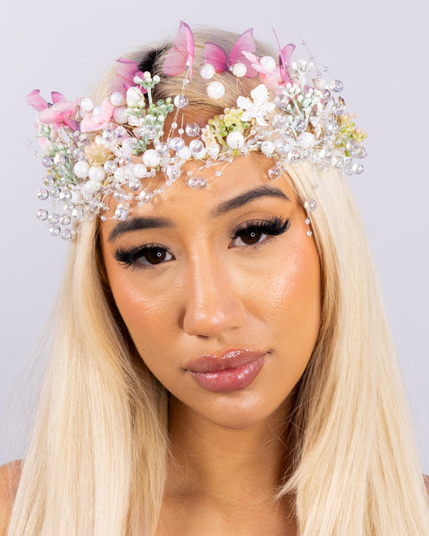Pink Morning Dew Women's Flower Crown – Rave Wonderland