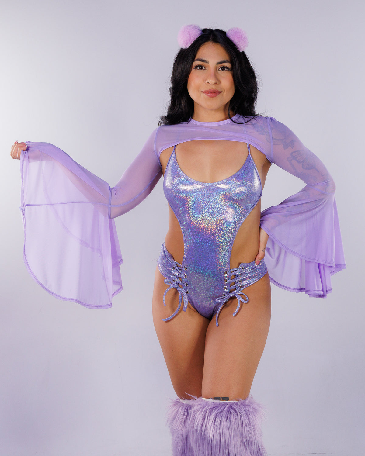 Pastel Pixie Cadet Bell Sleeve Shrug