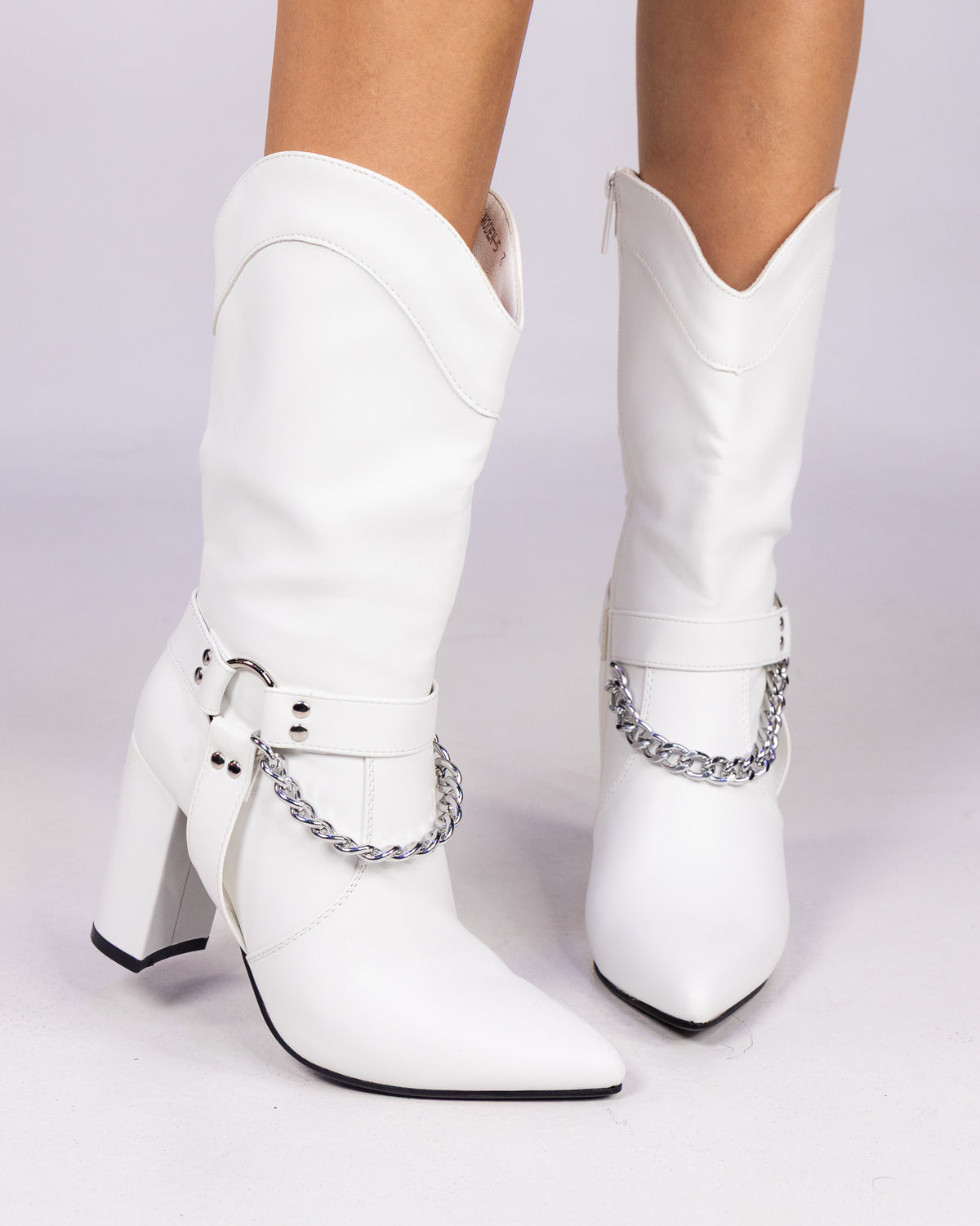 White Western Deco Women's Cowboy Boots