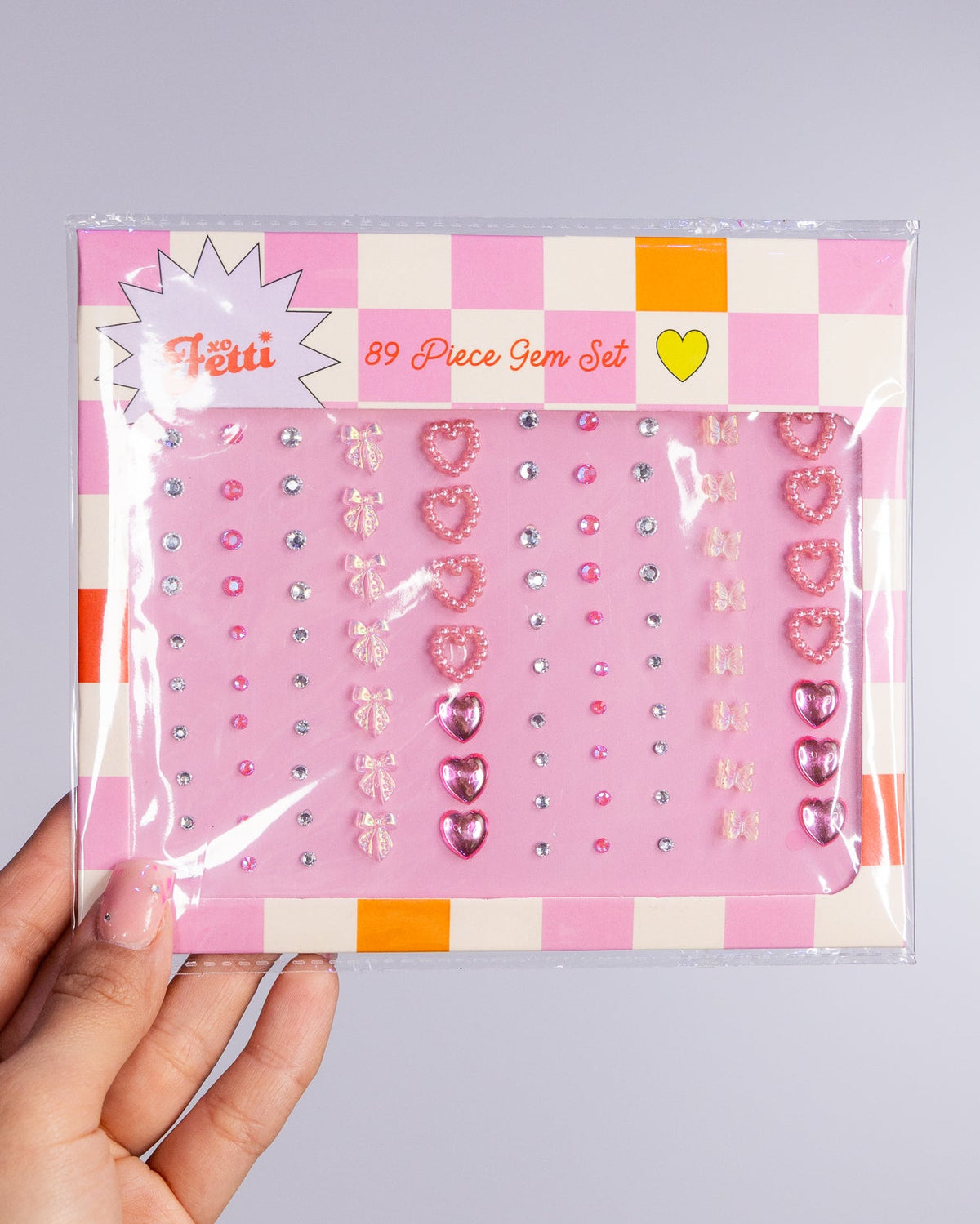 Bow & Heart Women's Face Gem Jewel Pack