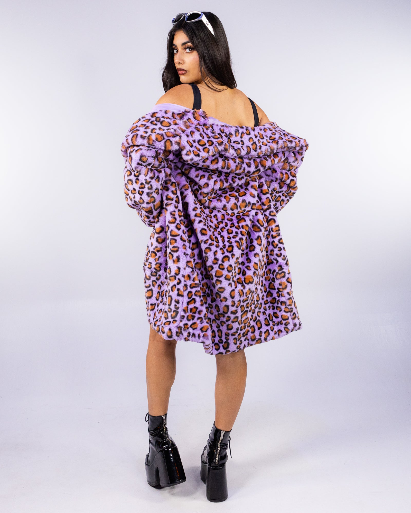 Checker Board Fur Jacket for Bold Winter Style – Rave Wonderland