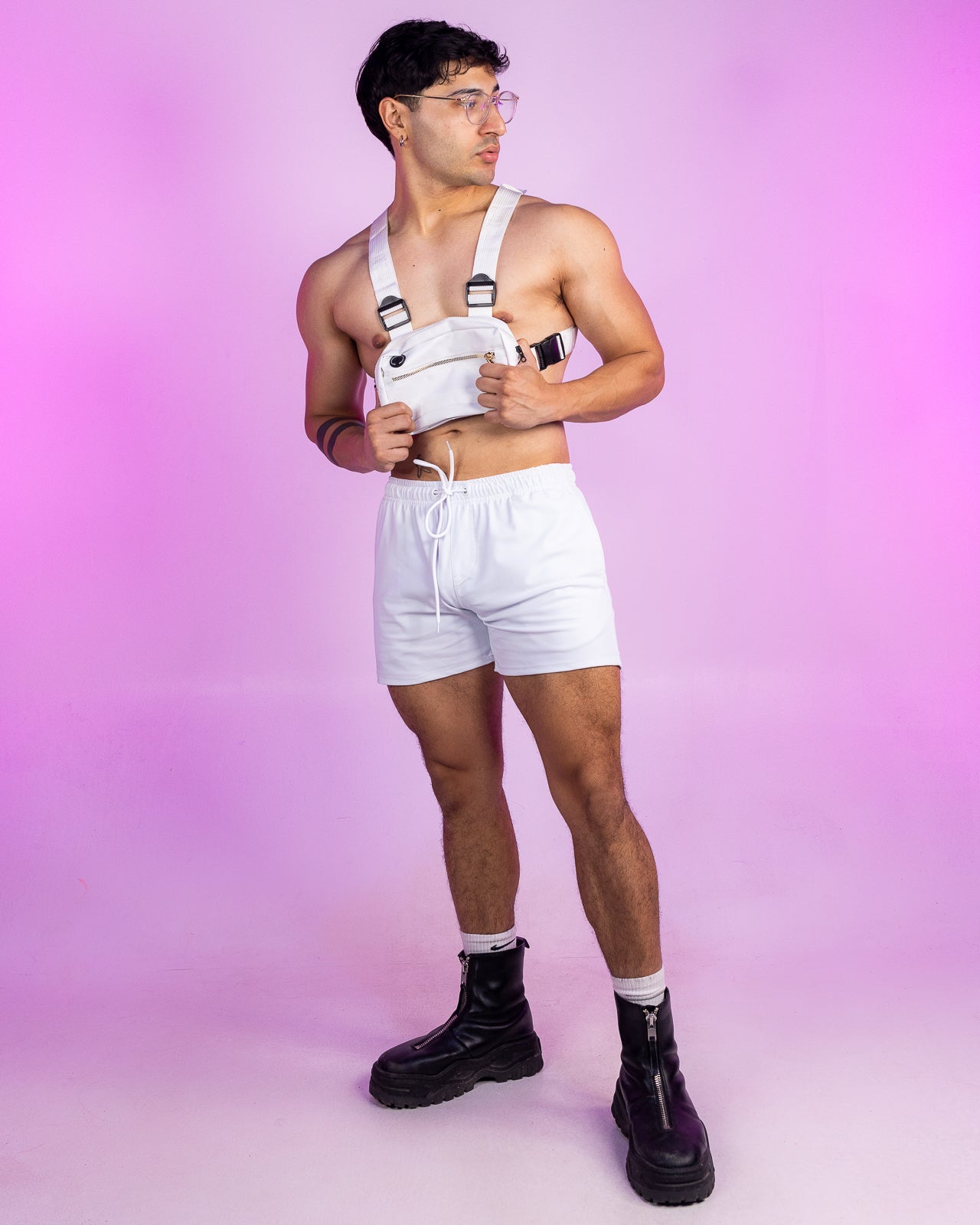 Solid White Drawstring Shorts – Rave Wonderland