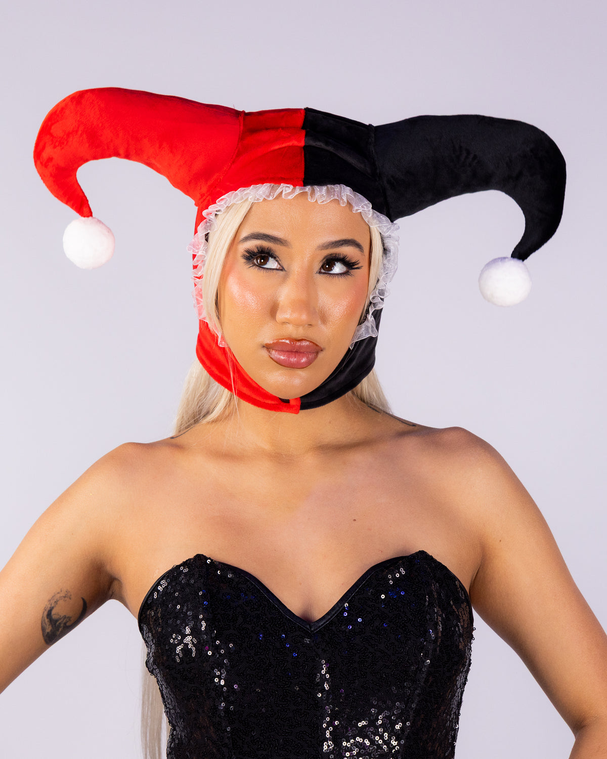 Harlequin Jester Bonnet Hat