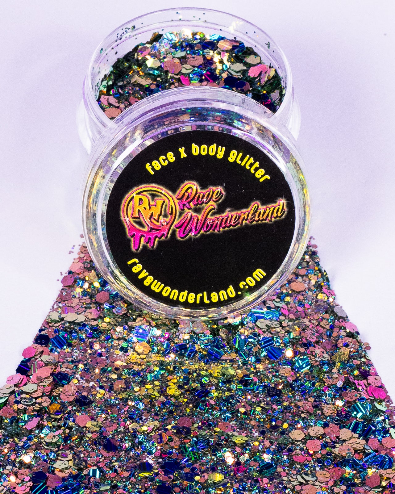 Beauty BLVD Stardust Face And Body Glitter 'Pegasus' - Glitzerstaub Für Festival & Party Mit Gel Und Pinsel