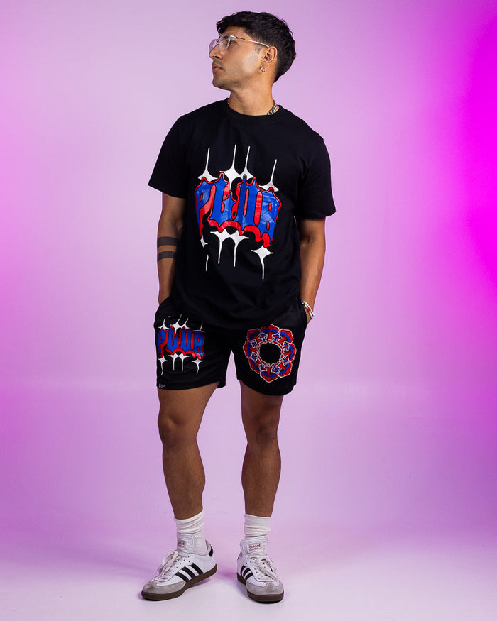 IRIDESCENT RAVE SHORTS